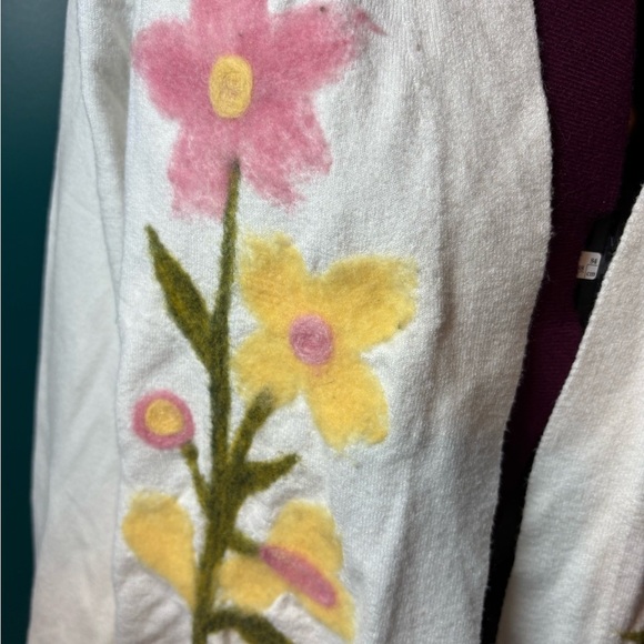 Aedan Floral Open-Front Cardigan Sweater - Picture 2 of 4